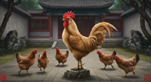 수닭이 우뚝서있다